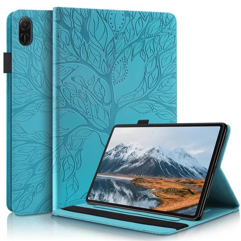 For Honor Pad X8a Tablet Case PU Leather Card Slot Soft TPU Tree Cat Funda For Honor Pad X8A Cover 11.0 inch 2024 Caqa + Stylus