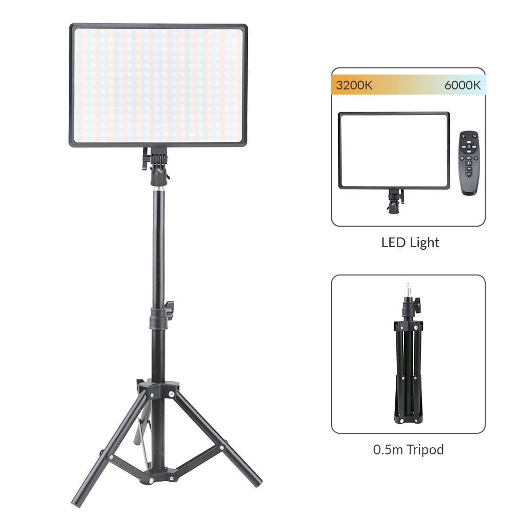 Светодиодный видеосветильник для студийной фотосъемки 3200K-6000K Cri95+ для игр, трансляций, веб-конференций на YouTube