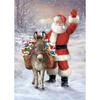 5D DIY Алмазная вышивка Санта-Клаус и подарок Алмазная вышивка крестиком Полный бриллиант Алмазная мозаика Украшение дома