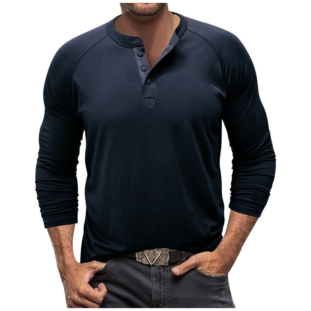 Осенне-зимняя мужская повседневная футболка реглан с длинным рукавом