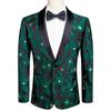 Men's Floral Dress Suit Luxury Embroidered Wedding Blazer Dinner Tuxedo Jacket
