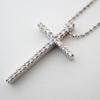[Pre-owned] VENDOME K18WG Diamond Cross Pendant / J36-9