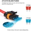 3 Pack Inline Waterproof Fuse Holder, with 10 Amp 15 Amp ATC/ATO Blade Fuses, 16 AWG Pre-Wired Kit Heavy Duty Inline Fuse Holder for Marine