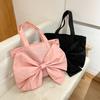 Large Capacity Portable Bow Women's Bag Shoulder Tote Bag Student Class Niche Versatile Street Armpit Bag