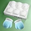 6 Holes Snowflake Gloves Mold Mittens Christmas Hat DIY Cake Silicone Mold Mousse Pastry for Handmade Baking Decorative Candle Mould