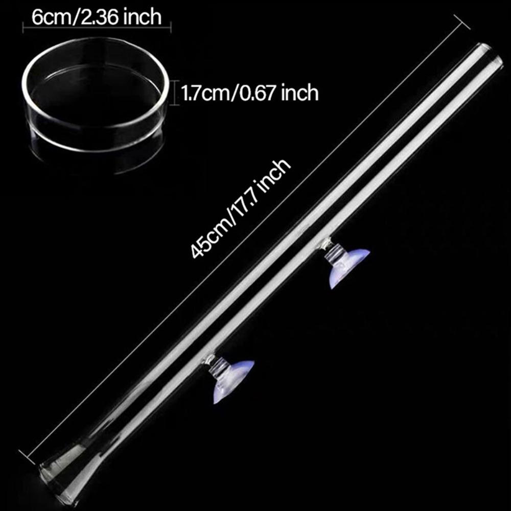 Transparent Fish Tank Food Dispenser with Suction Cup Feeder Bowl Aquarium Fish Tank Feeder Set