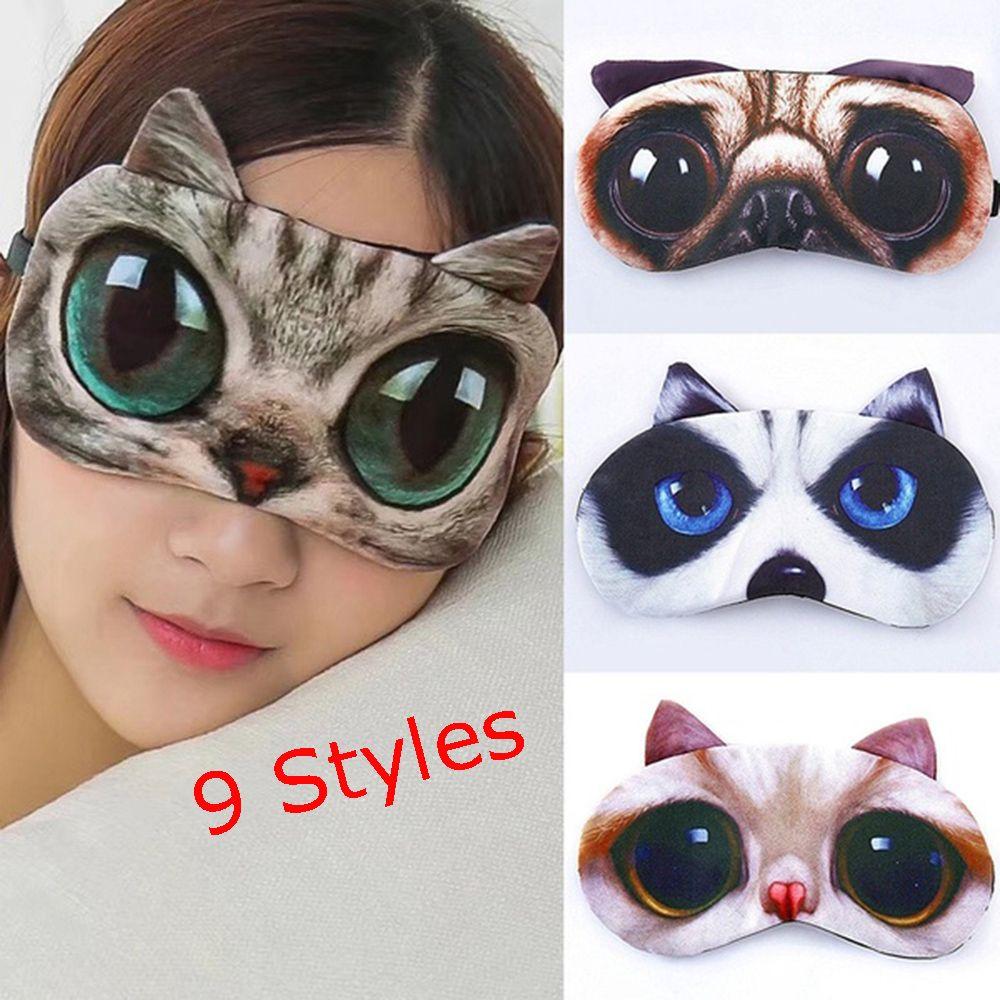 Hot Fashion Cartoon Animal Blindfold Sleeping Aid 3D Sleeping Eyepatch Nap Eye Mask Shade Cover