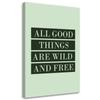 Canvas Print, All Good Things Inscription