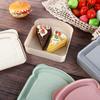 Lunch Box With Lid Easy Clean Toast Shape Keep Freshing Dessert Container Toast Box Bread Container Sandwich Storage Case