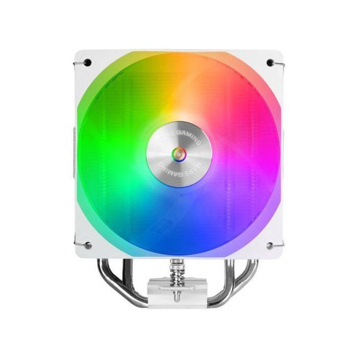 Mars Gaming Mcpu-x4argb Кулер для ЦП 220 Вт TDP 4 тепловые трубки HCT 120-мм ARGB PWM вентилятор Белый