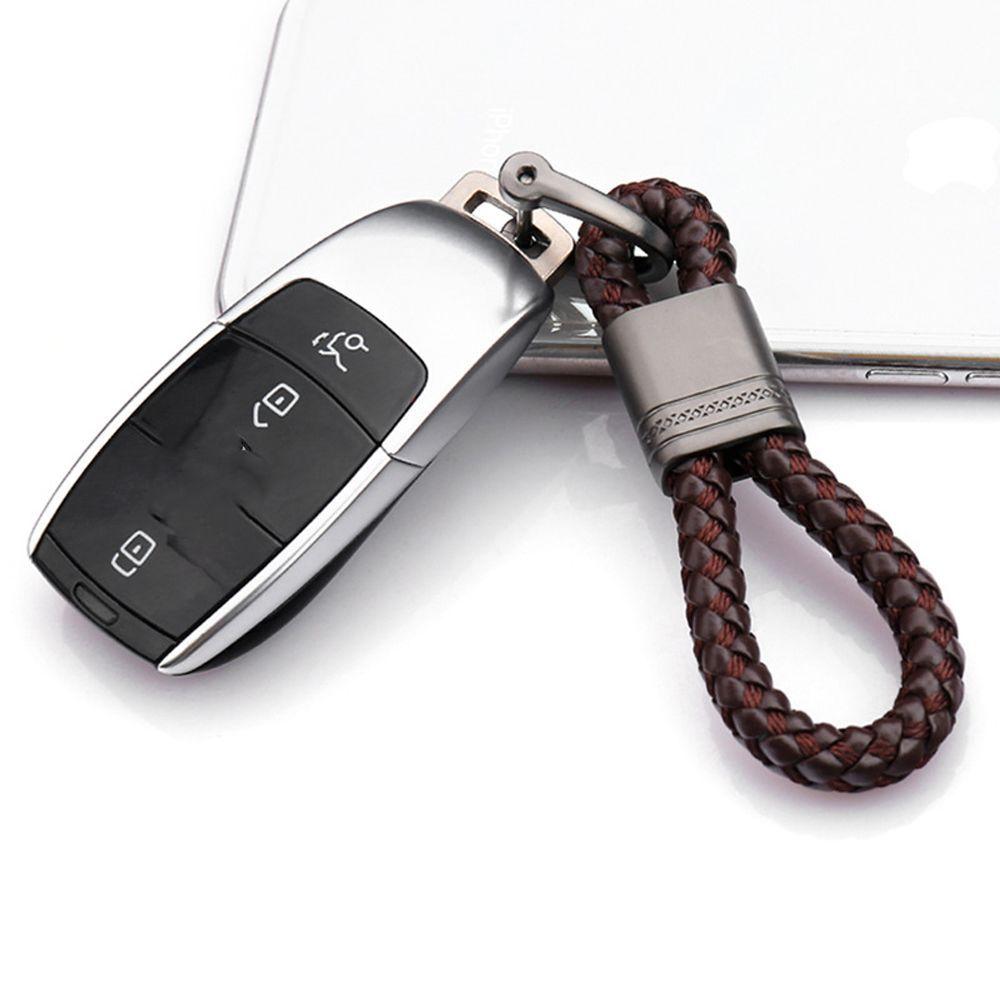 Strap Key Accessory Phone Number Keychain Knitting Rope Key Chain Leather Keychain Car Key Holder