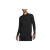 Nike Solid Color Pullover Long Sleeve Polo Men Tops Black DV7462-010