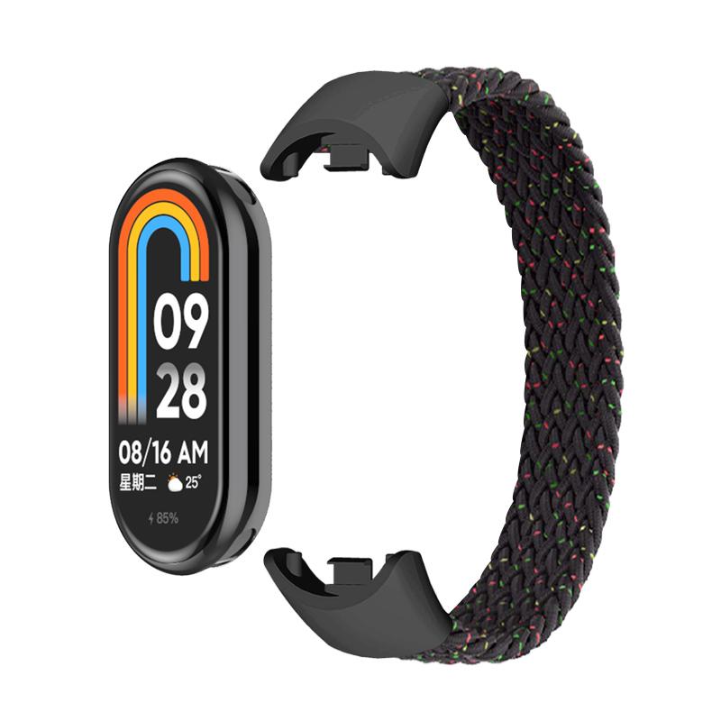 Плетеный Solo Loop для Xiaomi Mi Band 8 9 Аксессуары для ремешка Эластичные нейлоновые ремешки для часов Замена correa bracelet для Miband 8 NFC
