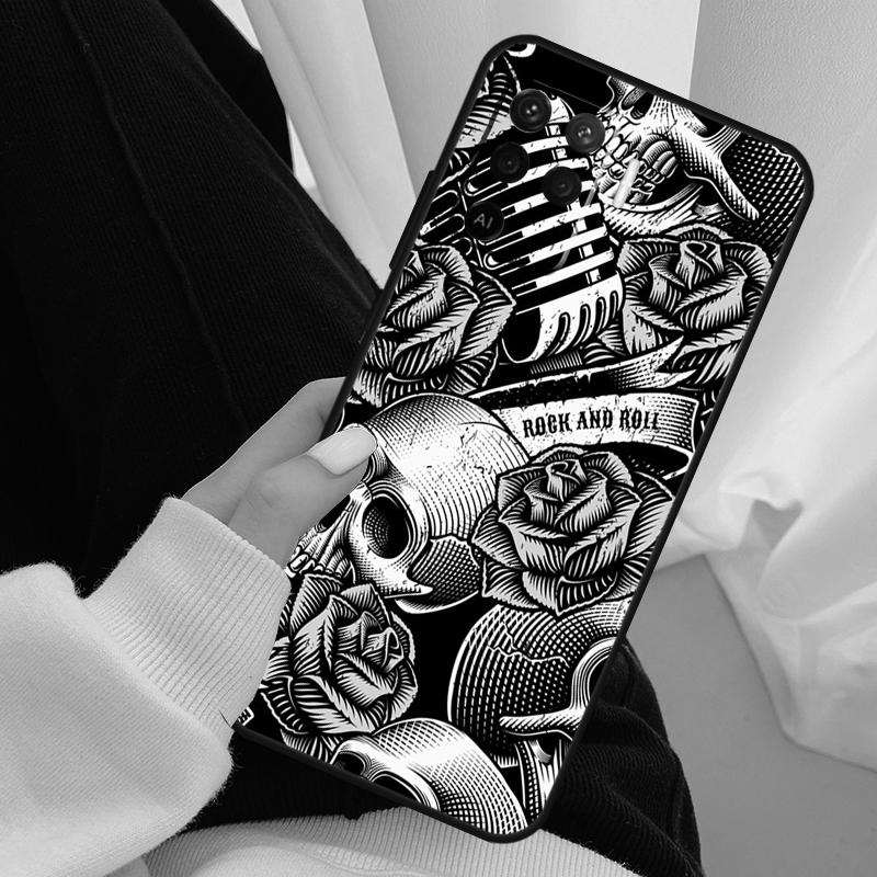 Череп Рок-н-Ролл Чехол для OPPO Find X3 X5 Pro A5 A9 A31 A53 A15 A16 A52 A72 A83 A91 A93 A94 A54 A74 A53S