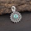 Голубой медный бирюзовый кулон ручной работы с драгоценными камнями, 925 пробы серебряный кулон, старинные ювелирные изделия, для подарка на помолвку