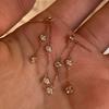 Gold Color Dangling Earrings Tassel Zircon Earrings Charm Drop Earrings  Jewelry