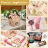 24pcs Square Paper Gift Box Gift Storage Case with Visible Window Tan 12.5x12.5x13.5cm