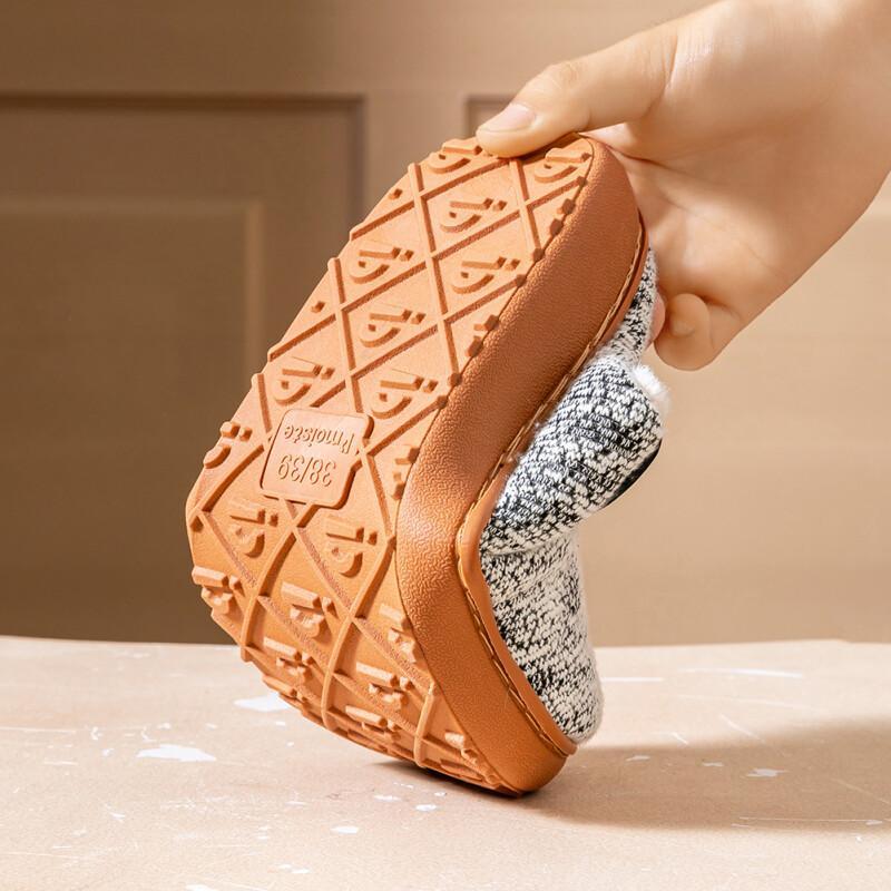 Женские модные шлепанцы на платформе-клине с подушкой из пены с эффектом памяти - Мягкая ткань и Нескользящая подошва из ТПР, Удобные в носке, Подходят для дома, спальни