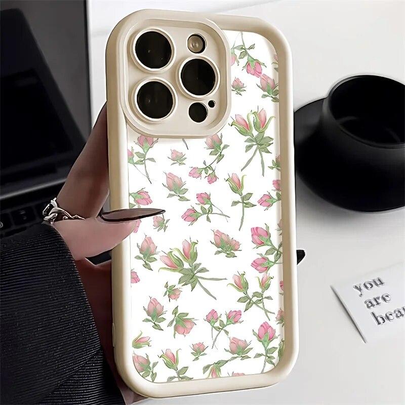 Чехол для телефона Ins Flower для iPhone 11, чехол для iPhone 13, 14, 15 Pro, 12 Pro Max, 7, 8, 14, 15 Plus, XR XSMAX X XS SE, противоударный чехол, чехол