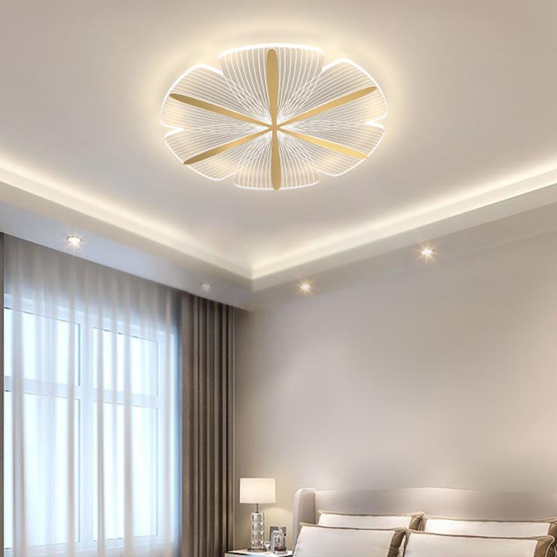 Acrylic Petal Lamp LED Modern Simple Ceiling Lamp Personality Creative Bedroom Lamp Children's Princess Room Light
