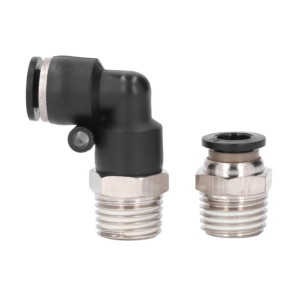 30PCS Set Pneumatic Fittings Kit 1/4in Outer Diameter 1/4 In NPT Thread Air Hose Connector Set