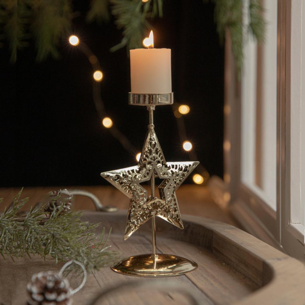 Decorative Xmas Tealight Holder Elk Christmas Candlestick Wedding Party