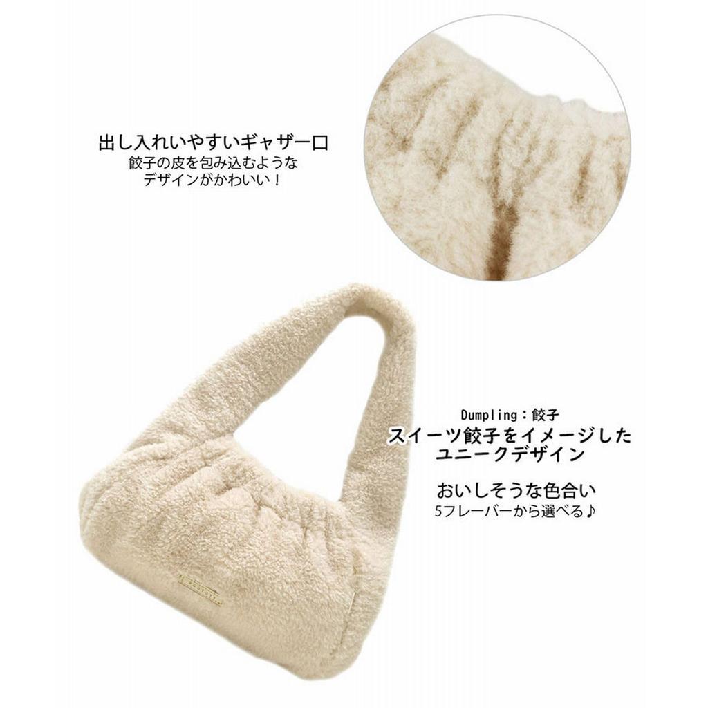 1342 Пушистая эко-меховая искусственная меховая маленькая горизонтальная сумка через плечо SC Baby Lou Dumpling A [Rootote] (01 Шоколад)