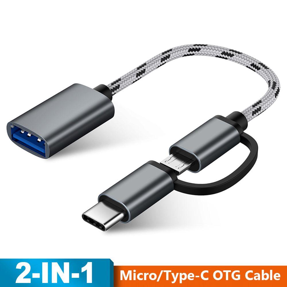 Быстрая передача данных телефон планшет OTG кабель Micro USB/Type-C на USB 3.0 2 в 1 адаптер папа-мама