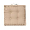 Coussin De Sol - Horizon - 40 X 40 Cm - 100% Coton Recyclé - Beige - Non Déhoussable