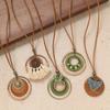 Bohemian style long necklace, vintage ethnic style knitted sweater chain accessory