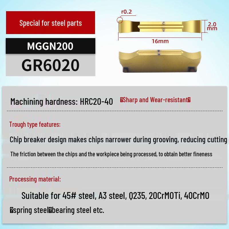 MGGN400/MGMN300/200 CNC Grooving and Parting Cutter Blade