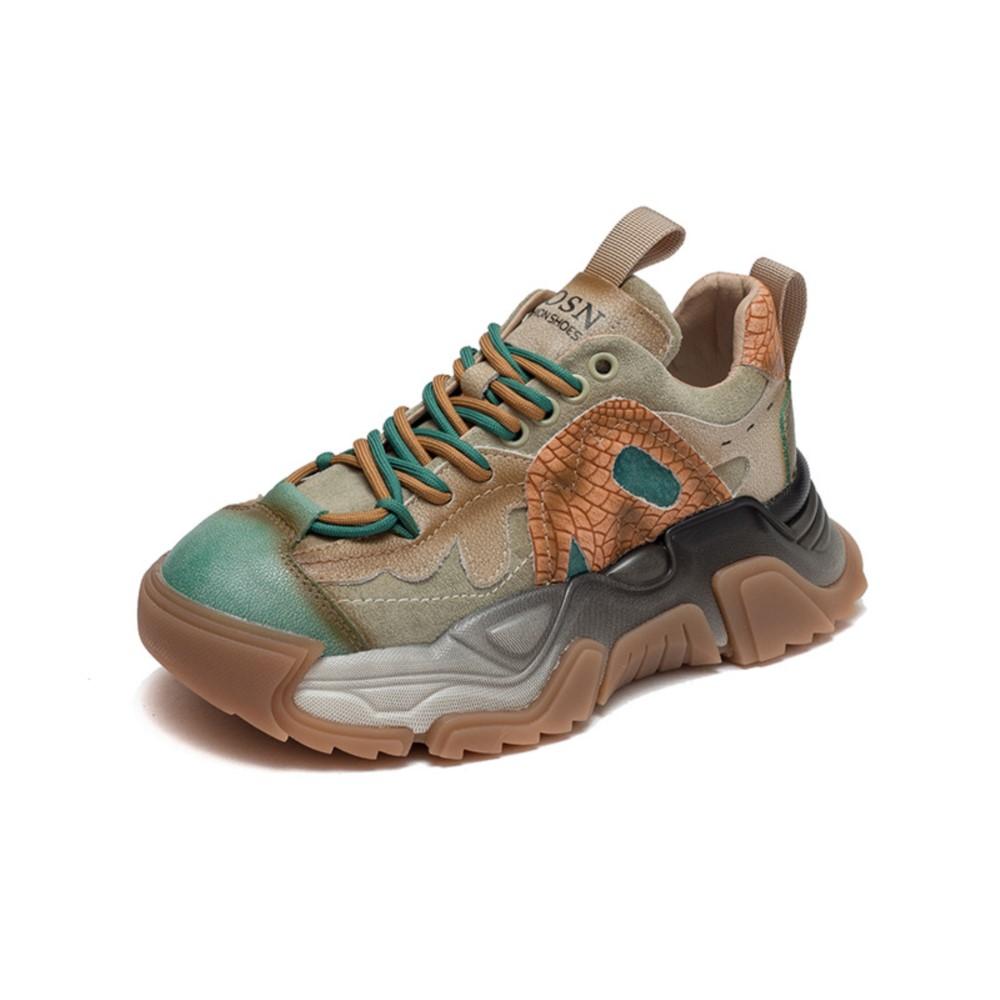 Johnature Весенне-осенние повседневные лоферы с круглым носком в стиле ретро в стиле ретро, ​​женская обувь на плоской подошве из натуральной кожи