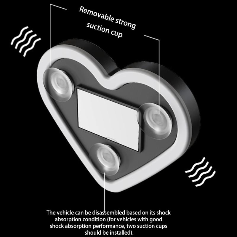 1 шт./2 шт. Солнечный автомобильный атмосферный светильник в форме сердца, декоративный светодиод для окна автомобиля с регулируемыми цветами и креплением на присоске