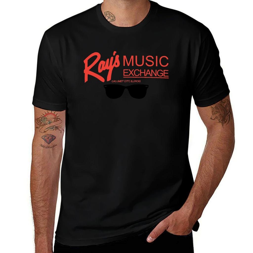 Ray's Music Exchange T-shirt Black Cotton T-shirt Plain For Man Package Cotton Tshirt 100% Funny T Shirts Dark Humor T-shirt