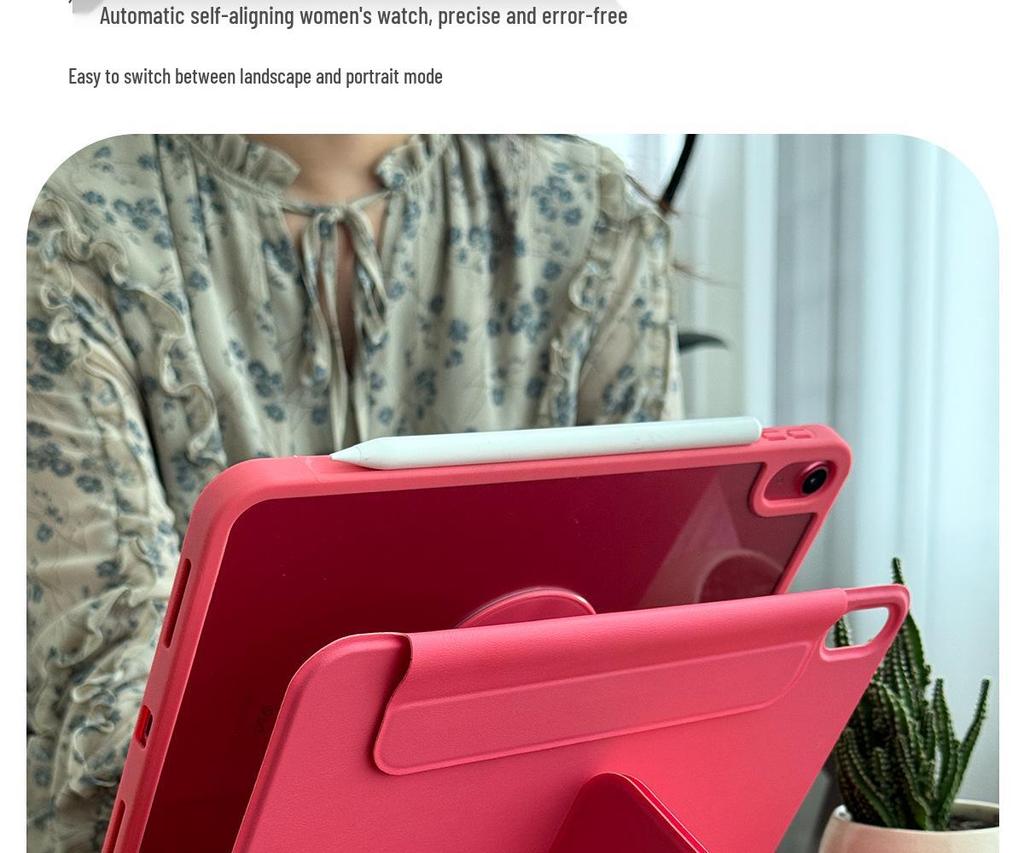 Легкий прозрачный акриловый защитный чехол для iPad 11 (Модель 3Y 2025 года) - Складной, Без слота для ручки, Десятое поколение