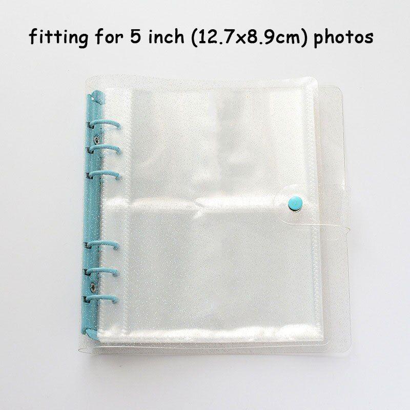 Прозрачный блестящий альбом на 6 кольцах для листов, подарки на день рождения детям