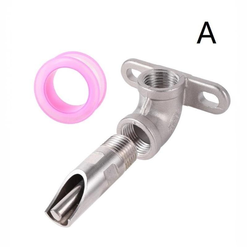 1 Set Pig Automatic Drinking Nozzle Stainless Steel Water Feeder 1/2 Threaded for Small Scale Pig Breeders