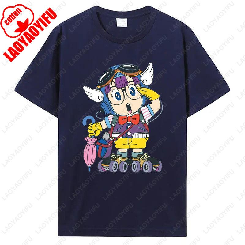 Футболка с принтом Арале Забавная Мужская Женская Хлопковая Футболка Аниме Принт Одежда Манга Винтажная Мода Уличная Одежда Каваи Повседневная Одежда