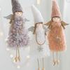 Multicolor Christmas Hanging Decoration Angel Girl Home Decoration Plush Girl Drop Ornament Festival Supplies
