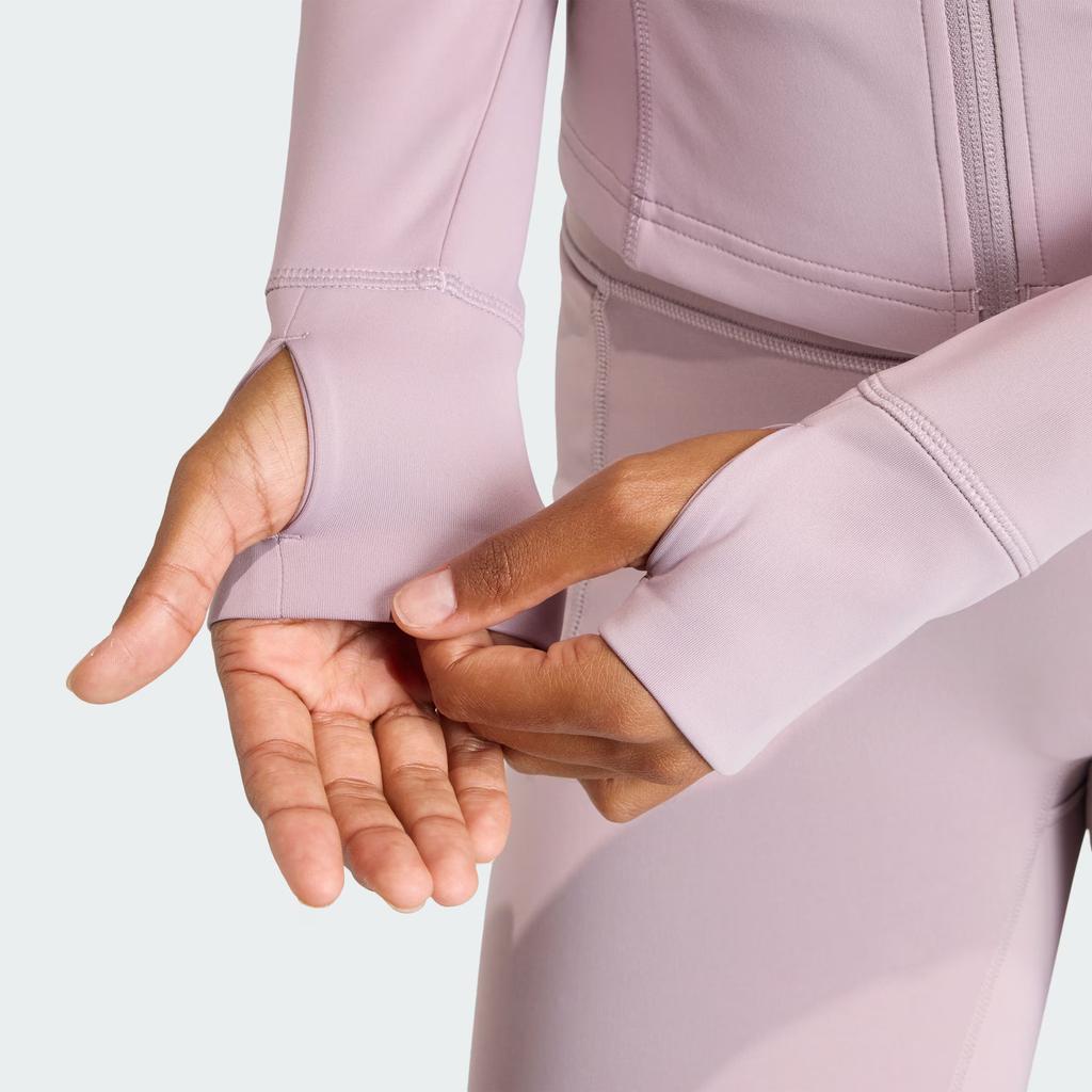adidas Женский спортивный топ Optime Essentials с быстрой сушкой и молнией на половину молнии KF8551
