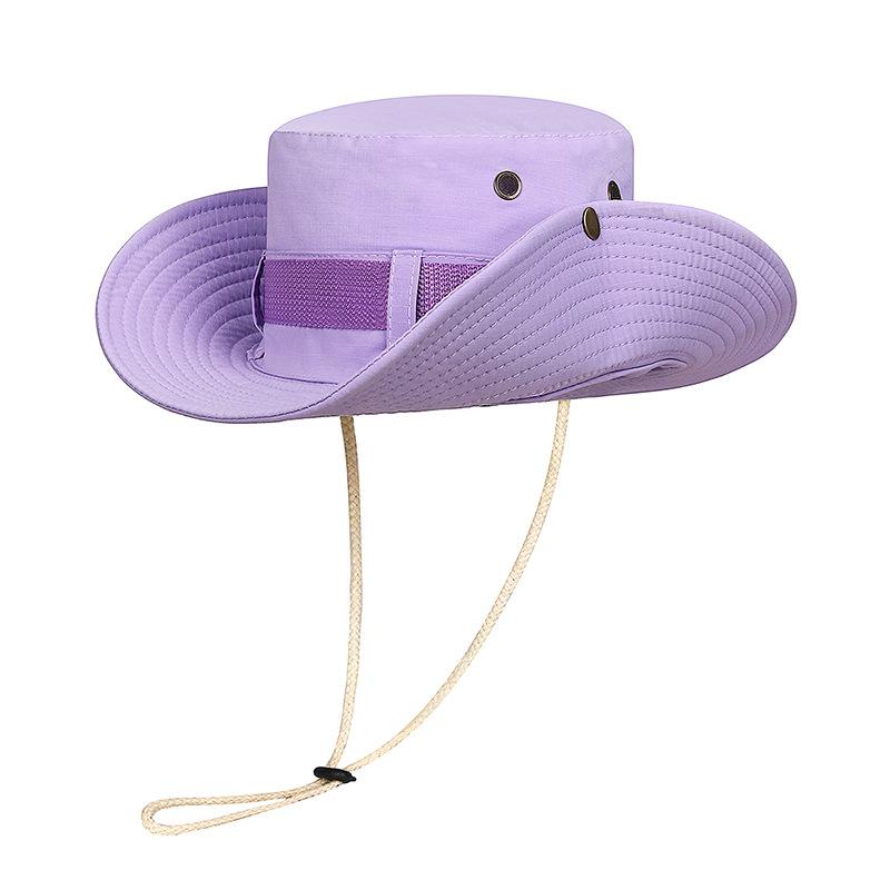 Женская рыболовная шляпа с завязками и большими карнизами, для походов, защиты от солнца, для отдыха, в стиле вестерн, для альпинизма, для рыбалки, из чистого хлопка