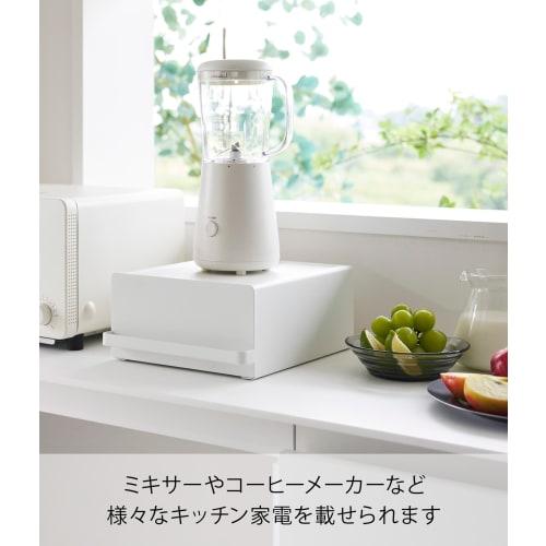 Yamazaki Tower, полностью собранная кухонная подстольная полка с ящиками, белая, примерно 22,2 см Ш x 27,5 см Г x 11,5 см В (включая ручки),
