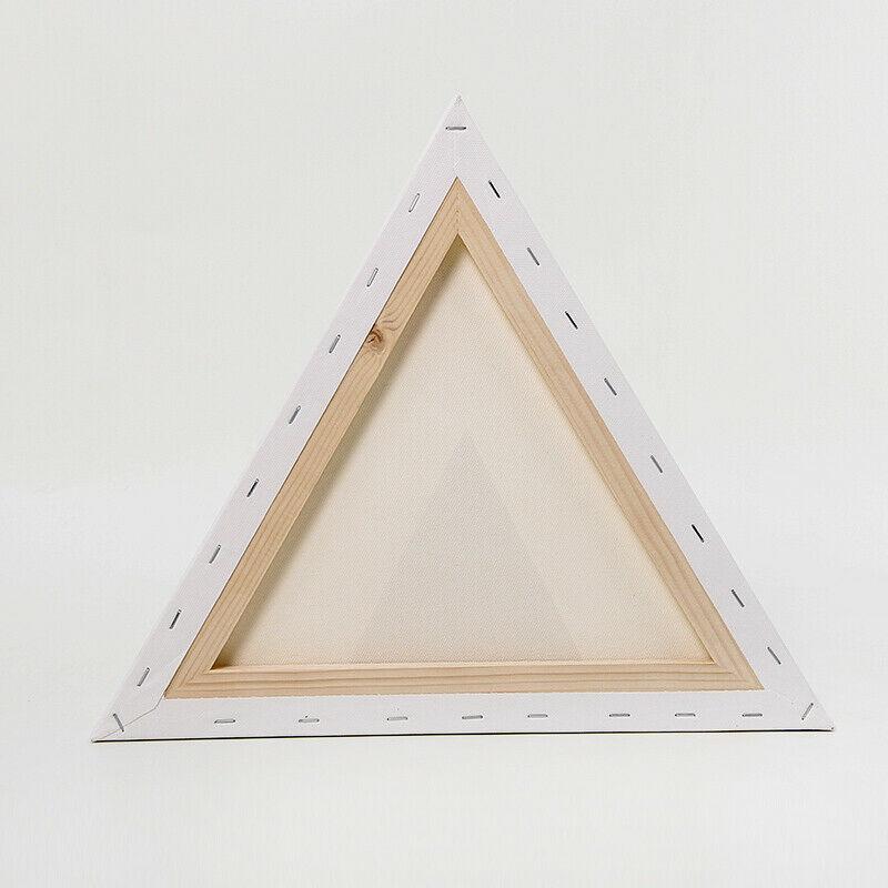 Треугольная деревянная коробка в рамке, пустая, натянутая на холст, акриловая масляная краска, доска