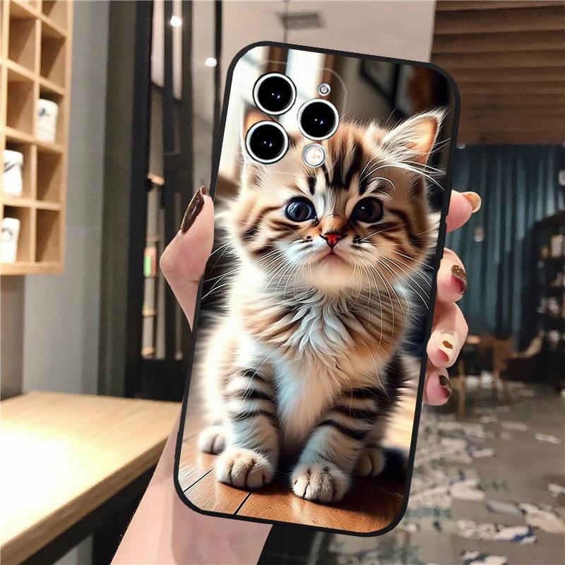 Чехол для телефона с милым котенком и котом для iPhone Samsung Galaxy Redmi Xiaomi Oppo OnePlus Note SA 7 8 9 10 11 12 13 14 20 21 22 23 53 54 Pro Max Plus Ultra