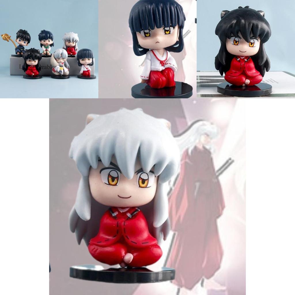 Cartoon Anime Inuyasha Sesshomaru Pvc Figurine Collectible Mini Toy Ornament
