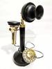 Vintage Western Telephone With Rotary Dial - Brass Rustic Landline Telephones
