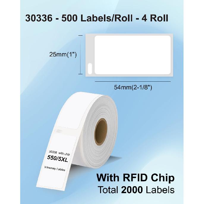 Weemay 30336 FNSKU Barcode Labels, Compatible for DYMO LabelWriter 5XL 550 550 Turbo 4XL 450 Wireless 450 Duo, 1" x 2-1/8", 25mm x 54mm Label with