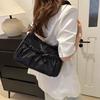 Bow Pleated Hand Bag Korean Style Fashion Underarm Bag Simple INS Shoulder Bag  Girls