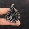 Silver Sheen Obsidian Pendant Copper Wire Wrapped Pendant Original Gemstone Pendant Copper Jewelry Stylish Pendant Handmade Jewelry For Gift