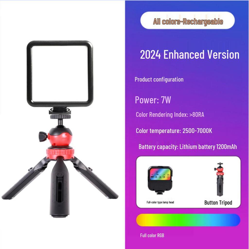 Портативная RGB кольцевая лампа для фотосъемки с регулируемой теплой/холодной настройкой
